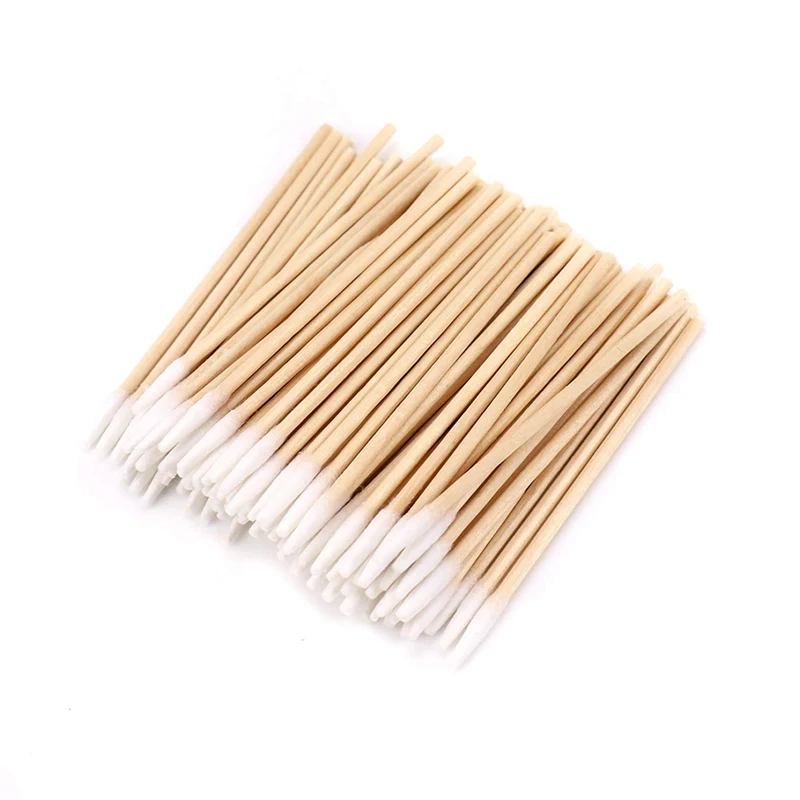 PMbeauty Microblading Wooden small pointed tip cotton wood sticks cotton swab for daily use