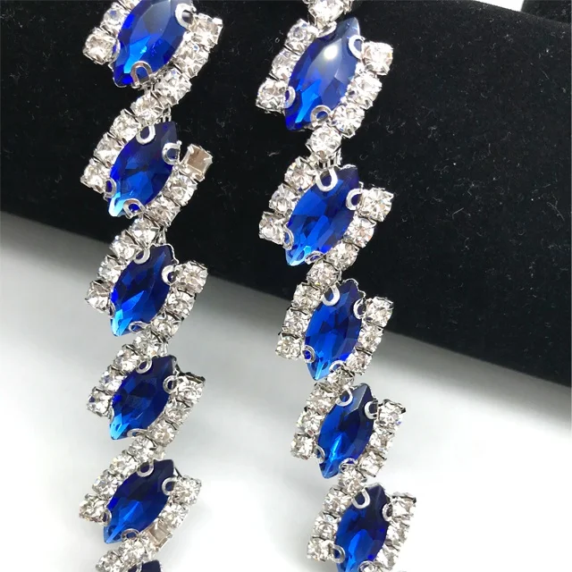 CH012 wholesale colorful rhinestone trim chain crystal rhinestone cup chain trim accessories