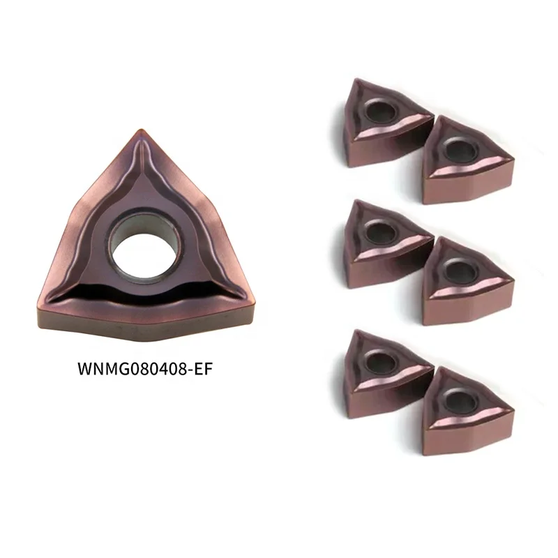 Insertos de carburo WNMG080404 EM EF YBG205 herramientas torneado externo WNMG herramienta corte torno