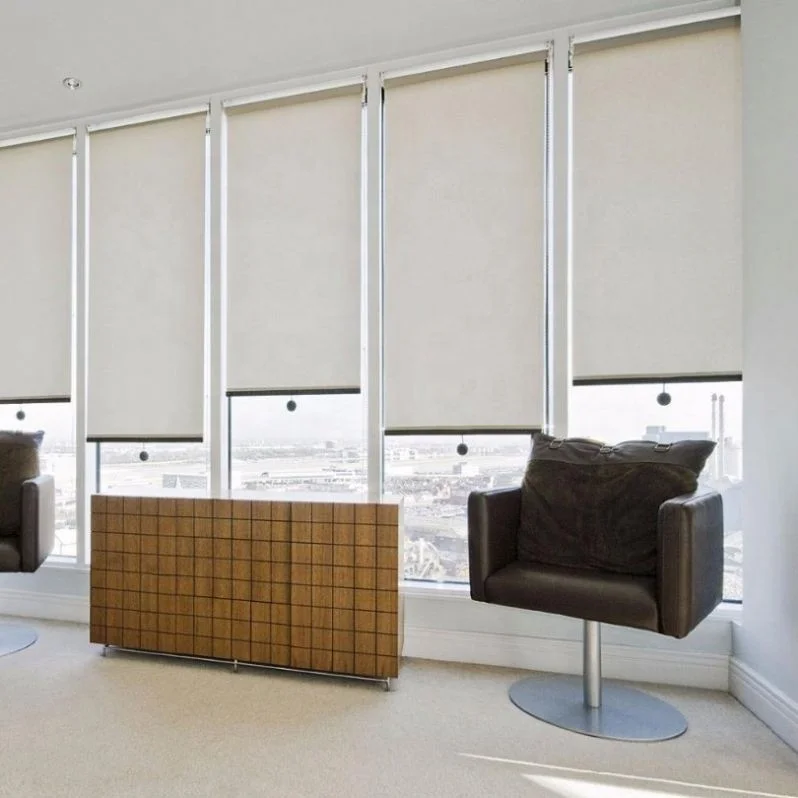 Indoor Cordless Motorised Roll Curtains Smart Blackout Roller Blinds