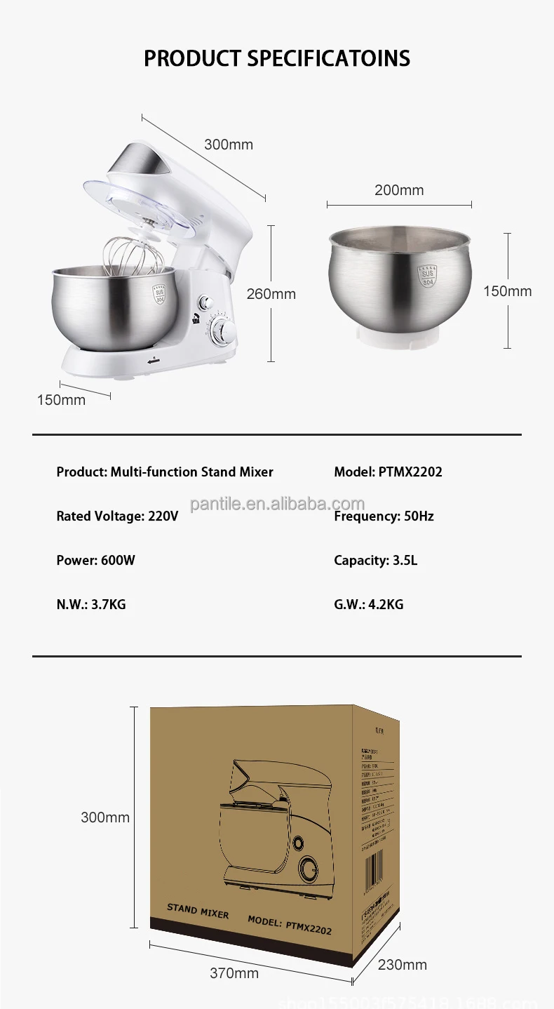 Cocina Kitchen Mixer Blander Robots De Cuisine Cocina Electrica Electrodomestico Cake Ss Bowl Stand Food Mixers