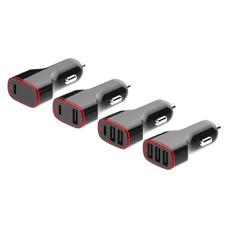  Высокое качество PD 30W QC3.0 быстрое автомобильное зарядное устройство двойной USB A порт со светодиодным индикатором для поставщика мобильных