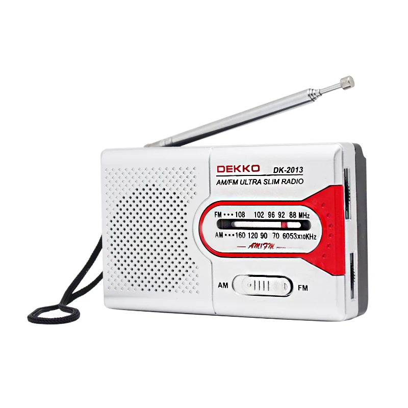 Factory Wholesale Mini Radio Receiver AM/FM Portable Radio Built in speaker Pocket radio DK-2013