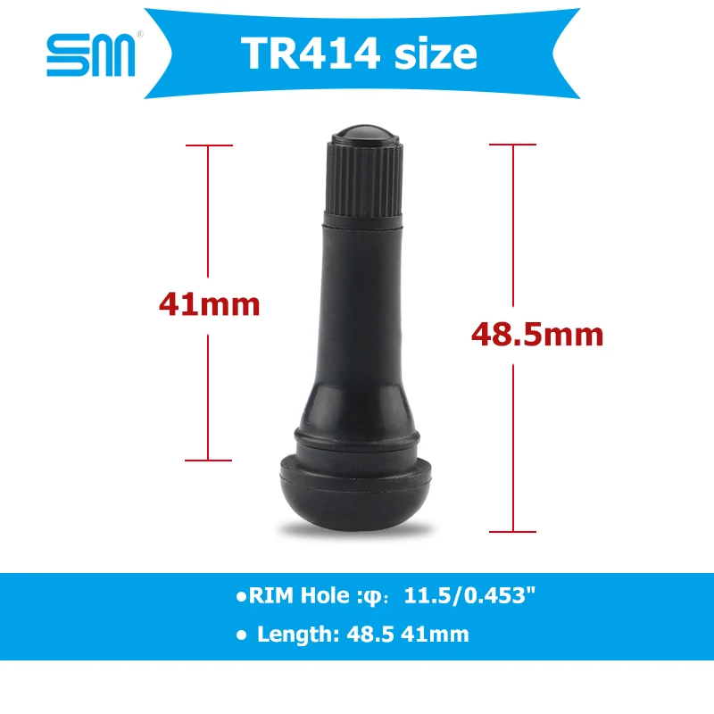 Siming Tubeless Tire Valve TR412 TR413 TR414 TR415 TR418 TR600HP Truck Bus Tire Wheel Valve Stem