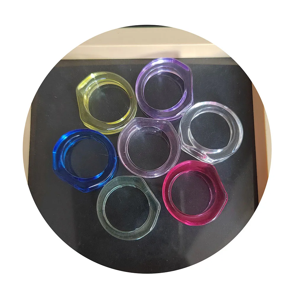 100Pcs Plastic Round Circle Ring 18mm Base Blank Finger Rings for Kids Jewelry Making