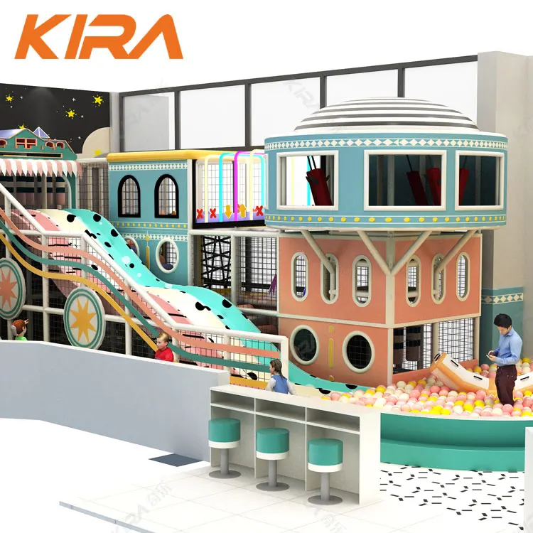 unique design hot sale kids soft play indoor playground equipment with slide for kindergarten