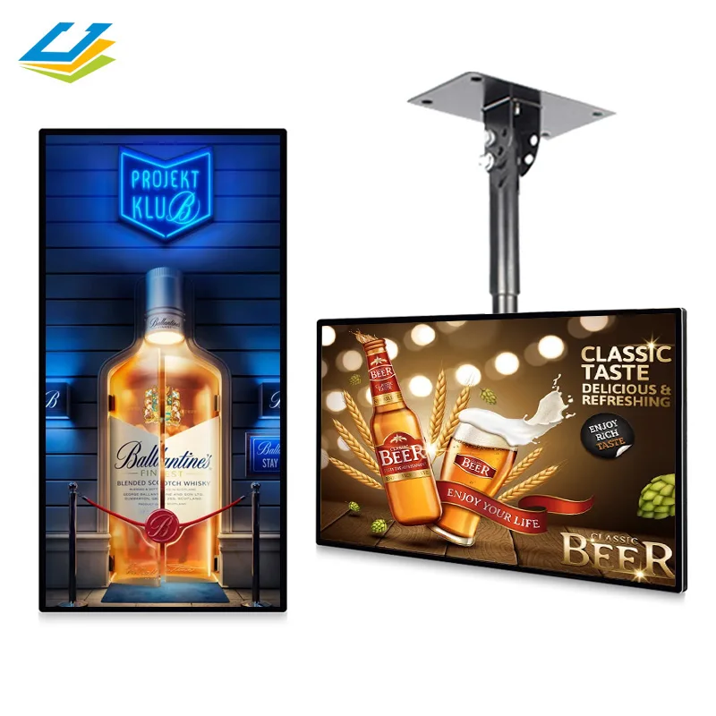 55 inch wall mounted lcd advertising display monitor wall indoor digital siganage display