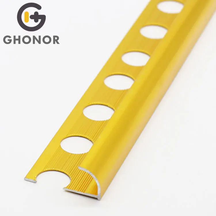 Customized Thickness Metal Quadrant Profile Edge Decor Marble Tile Trim