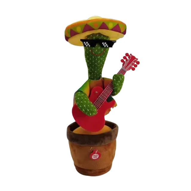 Kaktus Menari Electronic Battery Shake Taking Doll Recording Repeat Plush Dancing Cactus Game Sing Toys