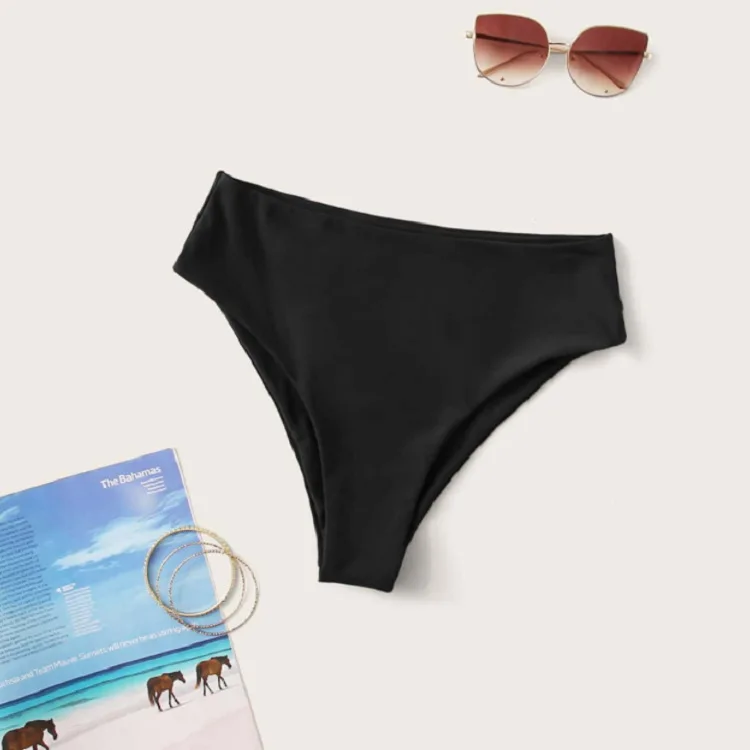 Wholesale custom triangle bikinis summer black swimming trunks bottoms women swimwear sexy thong bikini