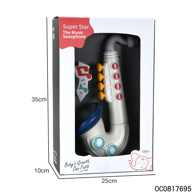 Wholesale baby musical plastic saxophone popular toys for boys and girls