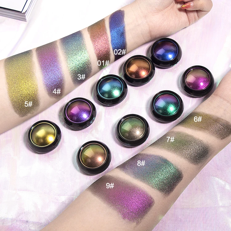 Newest Chromatic Single Shadows Chameleon Makeup Private Label Duo chrome Eye shadow Loose Pigment Eyeshadow Private Label