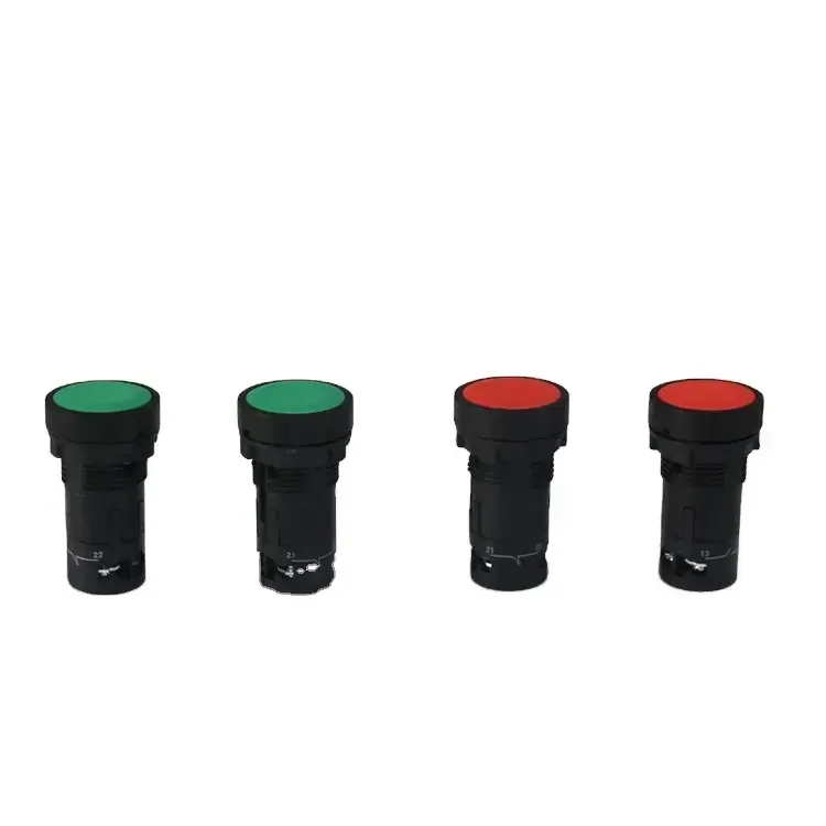 Self-locking Push button switch 22MM flat button 2contact