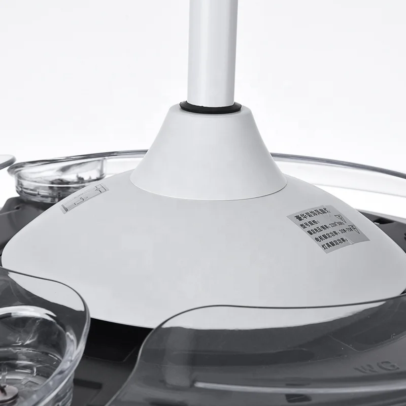 Y046 Modern remote control 42 inch bladeless 110/220v ceiling fans with lights lamp led designer luz con ventilador oculto techo