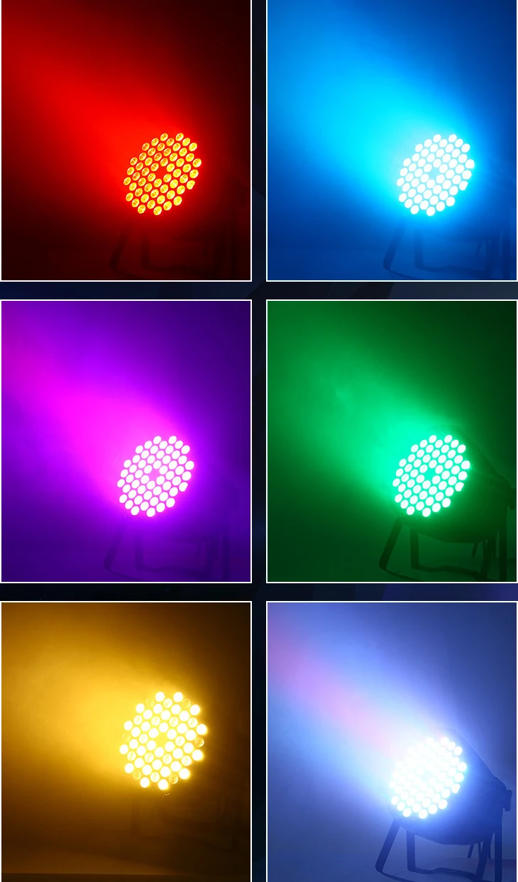 Хорошее качество RGB 3 в 1 DMX512 54pcs 3W stage 54 LED par light для сцены дискотеки