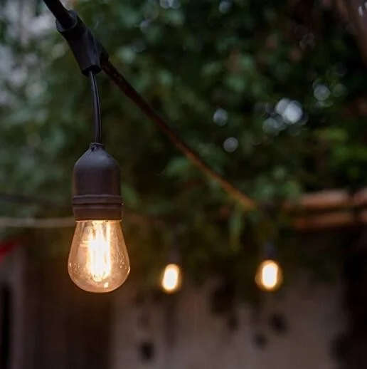 48ft US EU standard led string lights ip65 waterproof s14 string