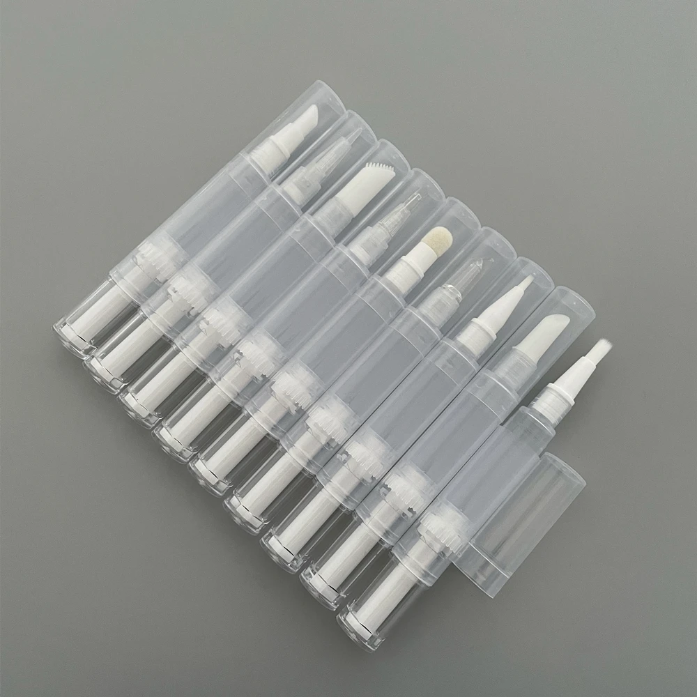 Stock100pcs 4.5ml empty tube Cuticle Nutrition Oil pen Liquid Lipstick pen Empty Twist Cosmetic Pen with brush