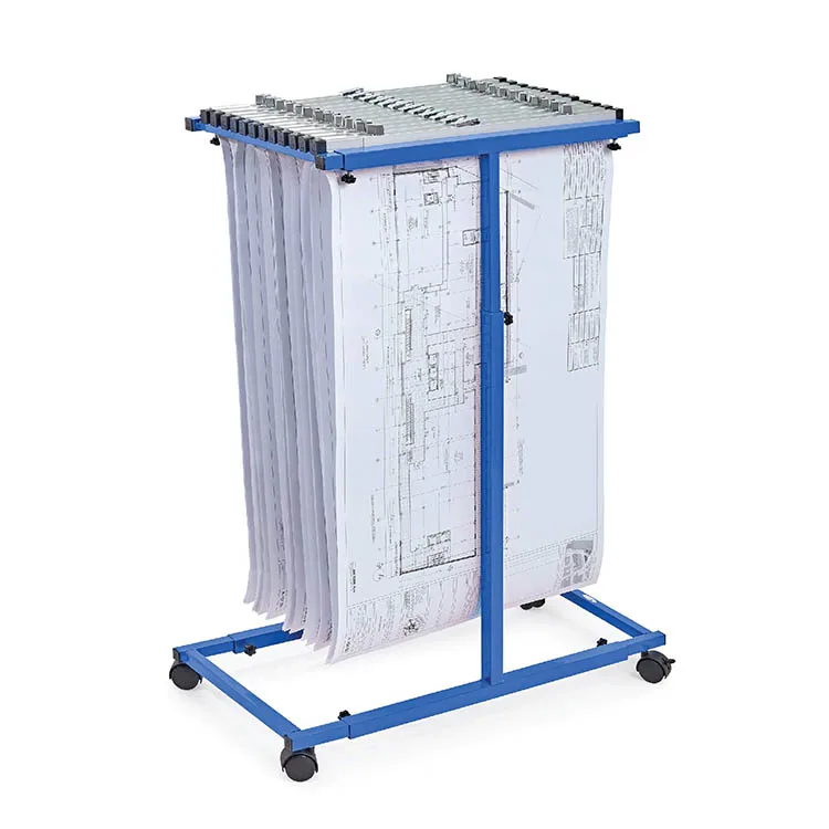 JH-Mech Adjustable and Portable Vertical Blueprint Holder for Plans Maps Maps Mobile Blueprint Storage Rack