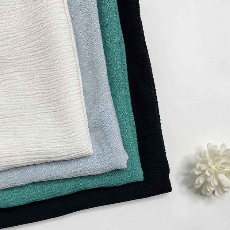 Rayon Willow Crepe Fabric Width 127cm 100%Viscose Fabric For Dresses and Shirts