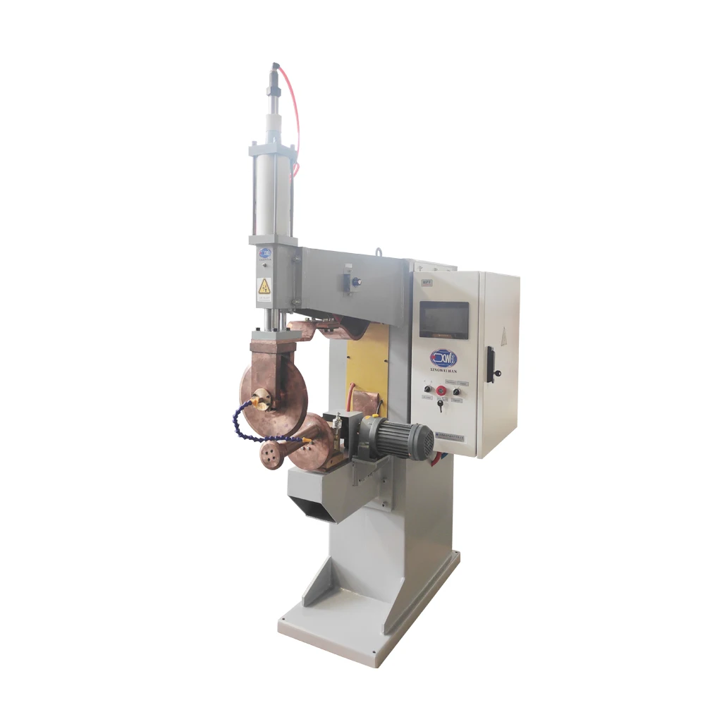 Water Cooled Copper Aluminum Sheet Metal Air Pressure Vertical Seam Welding Longitudinal Seam Welder Machine