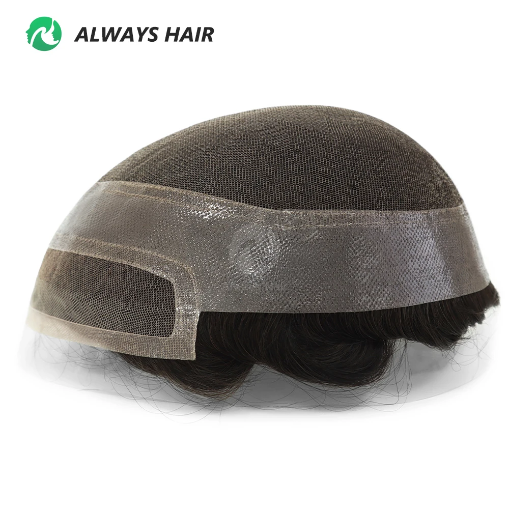 Nature Hairline Lace Front Human Hair Mens Toupee Hollywood