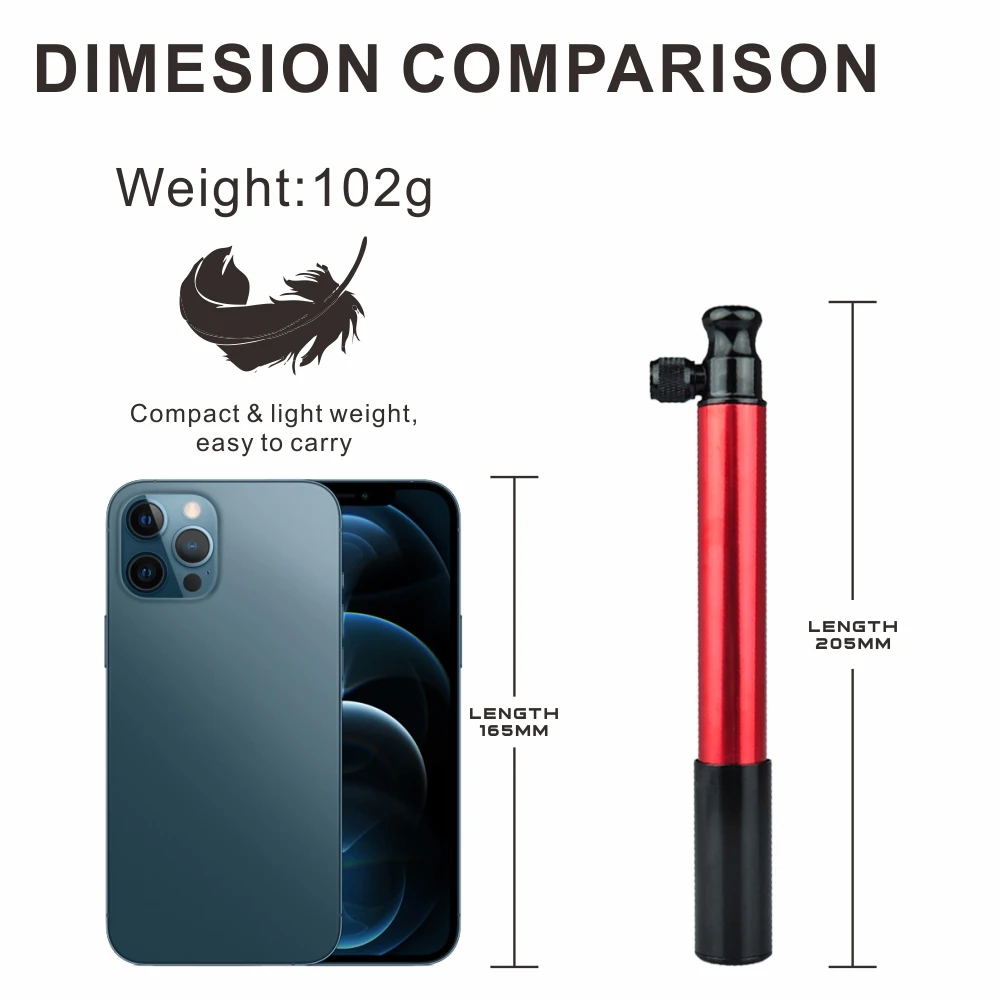 Hengyi Sports Unique Design Bicycle Hand Pump and CO2 Mini Bike Portable Inflator 2 in 1