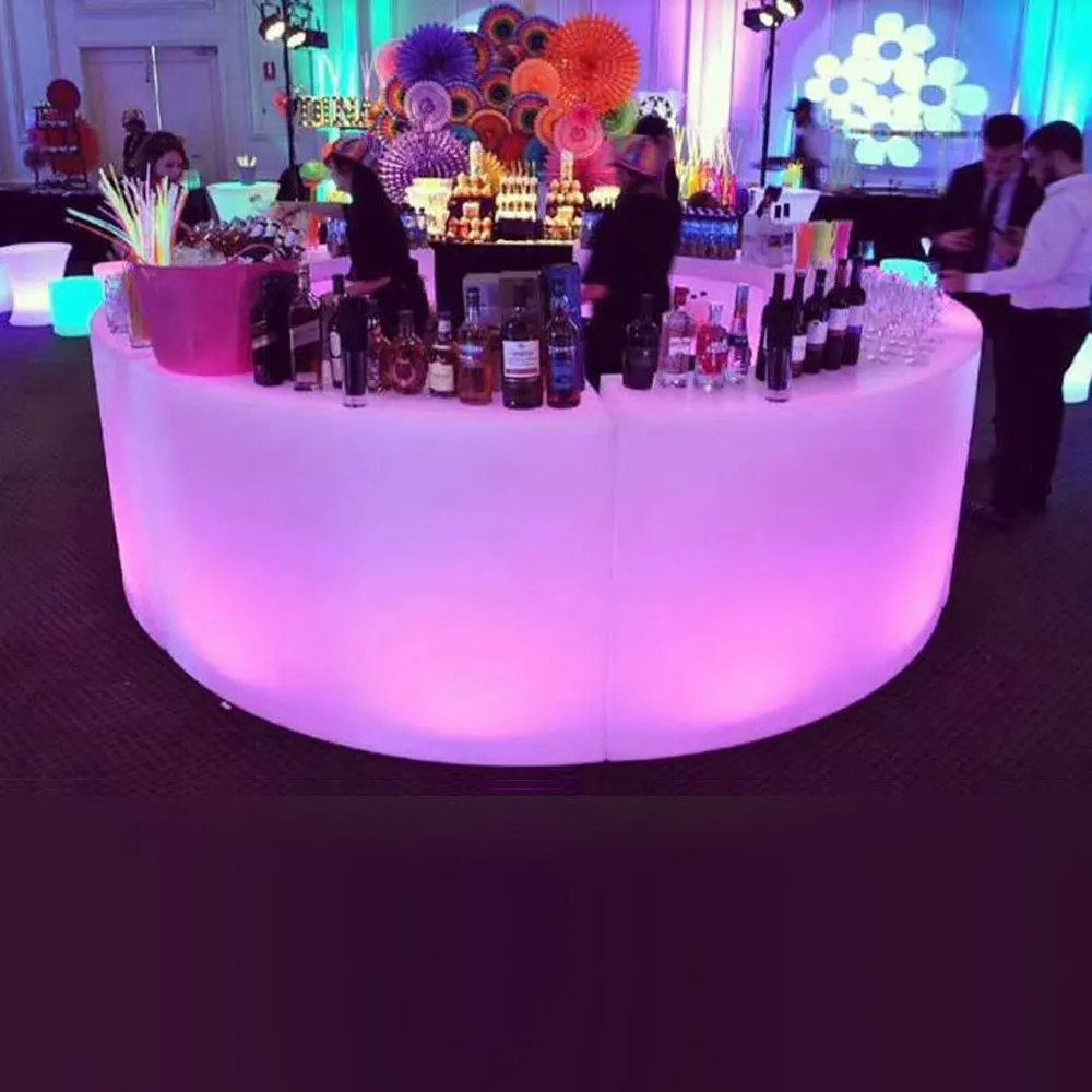 Remote rgb color Changing restaurant bar counter design event party club led furniture outdoor bar counter commercial nightclub