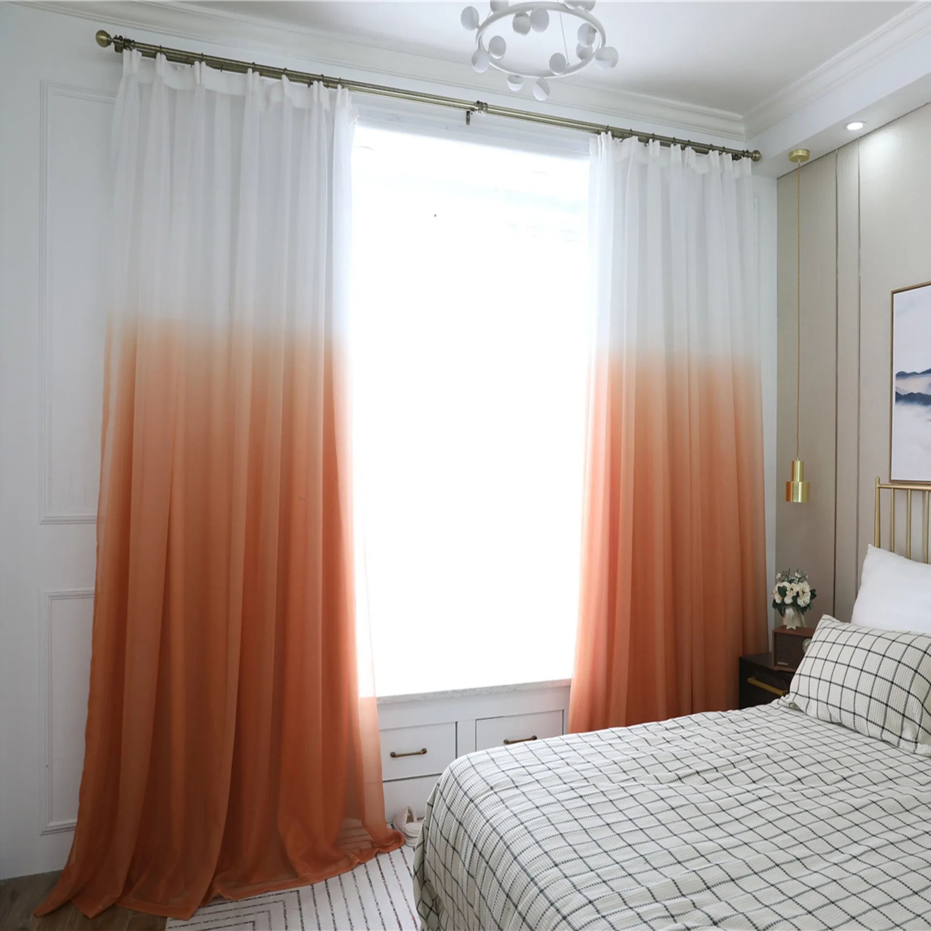 Blackout Curtains Blinds Drapes Modern 3d Printed Gradient  Bedroom Window Curtains For Living Room Curtains For Kitchen