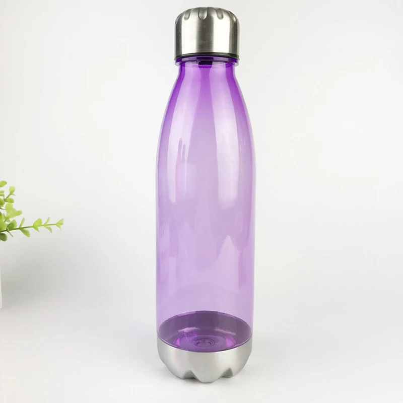 Outdoor Water Bottle Custom Colorful Cola Cup Eco Friendly Stainless Steel Cover Bottom Bowling Sports Gym Plastic 7.2x25.5cm PS