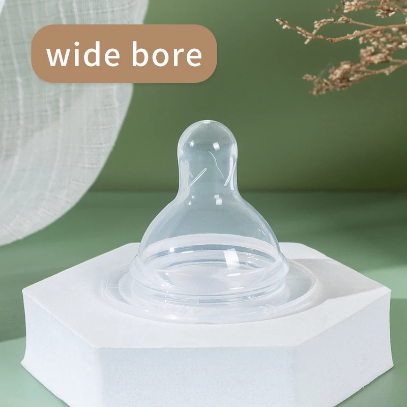 BPA Free Natural Flexible Soft Silicone Soother Replacement Standard Mouth Baby Bottle Nipple Teat Suitable