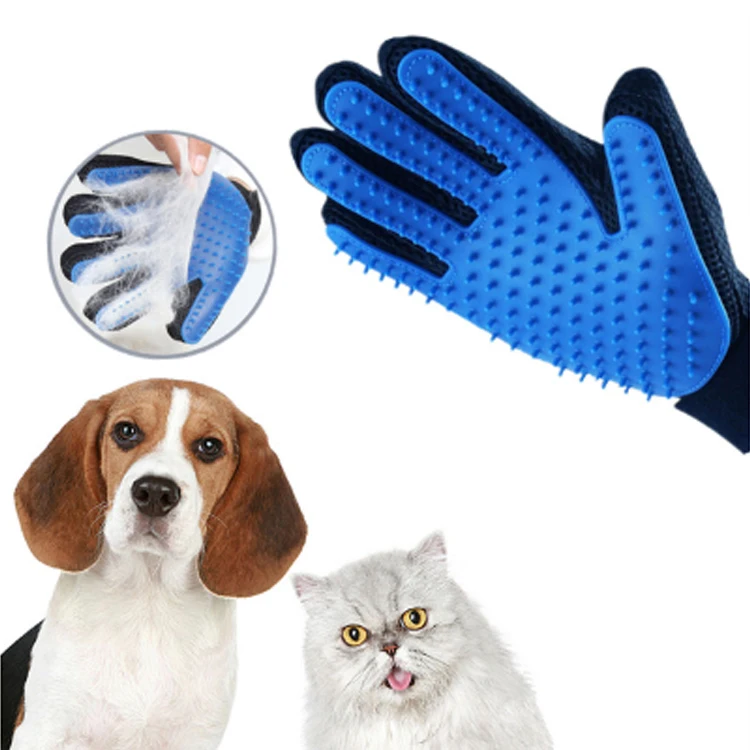 Wholesale Pet Dog Bath Hair Remover Gloves Pet Grooming Glove Deshedding Brush Glove