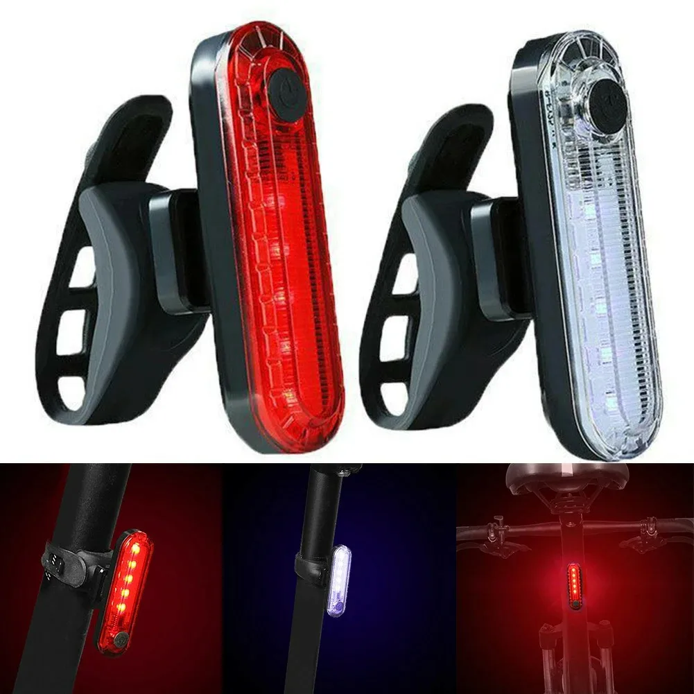 Bicycle Tail Light Highlight USB Charging Single Light Night Lamp Mountain Bike Rear Lights Cycling Accessories waterproof