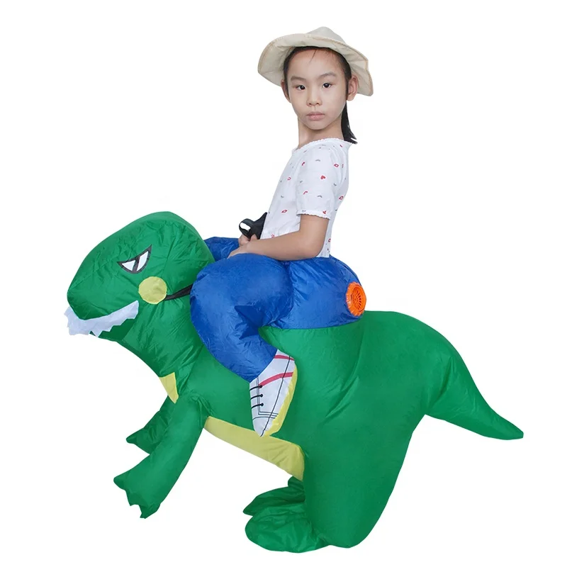 HOT selling inflatable walking dinosaur costume for kids green walking dinosaur costume