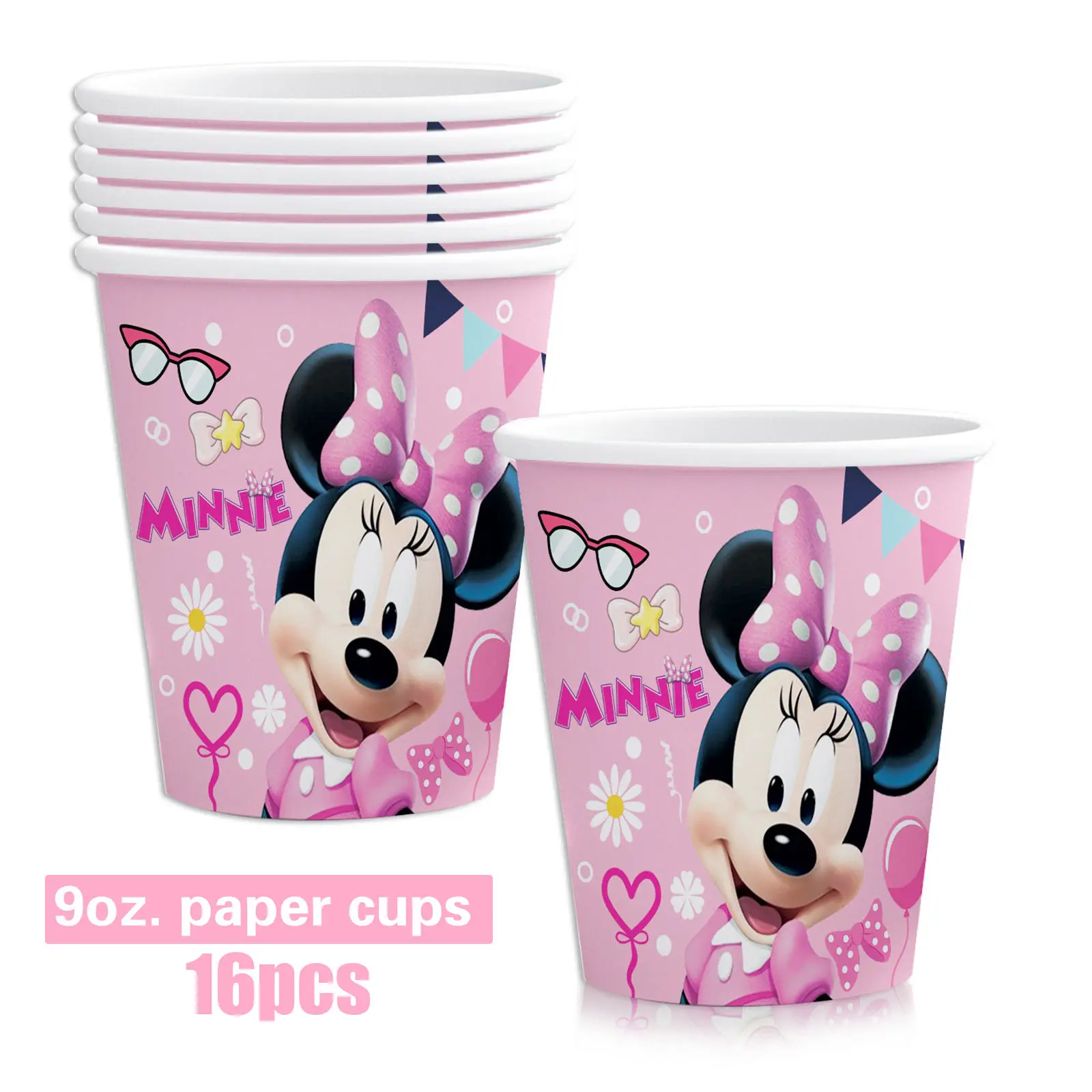 Minnie Mouse Birthday Party Decorations Supplies Serves 8 Guests With Banner Table Cover Disposable Dinner Plates Sets