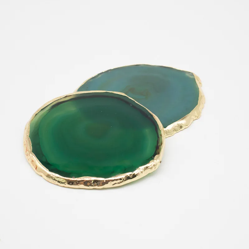 Подставки из натурального драгоценного камня, хрустальные подставки из нарезанного агата, смешанные подставки из натурального полированного материала