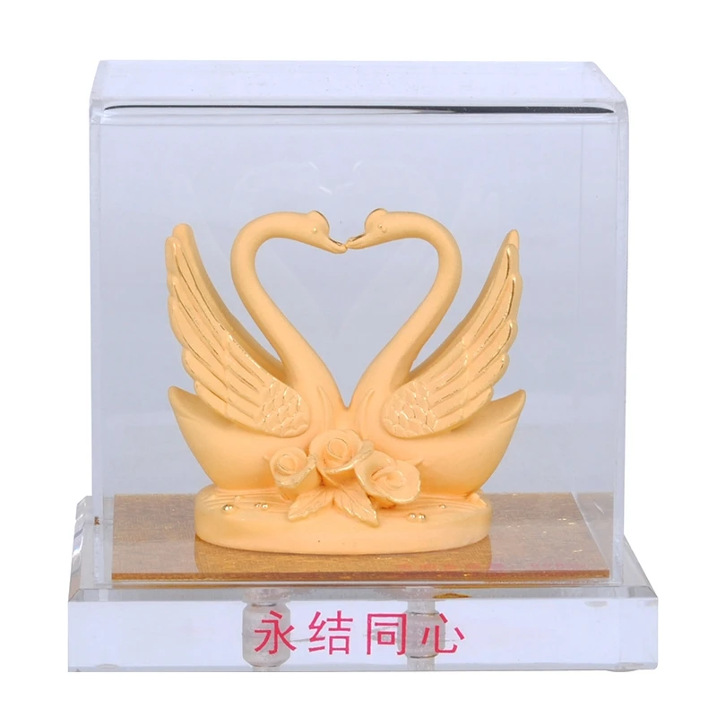 Realistic Carved Swan Ornament Design And Customization 24K Gold Swan Ornament Gift Manufacturing Custom Swan