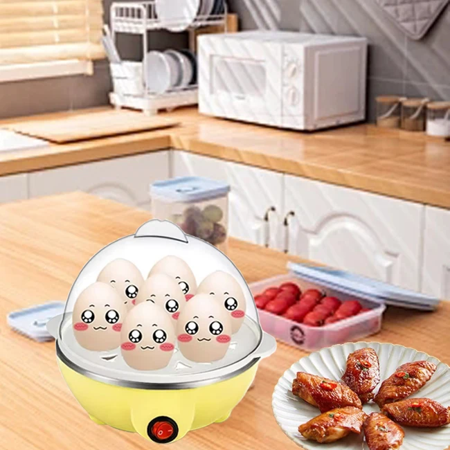Multi-function fast heating mini home 7 egg capacity automatic egg steamer