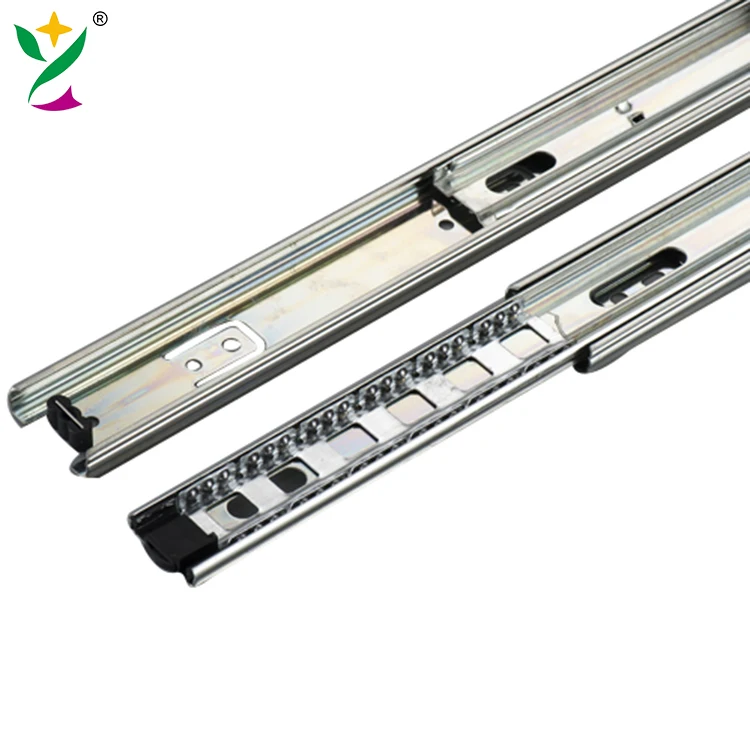 YUXING furniture sliders full extension ball bearing drawer slide stopper Telescopic Channel