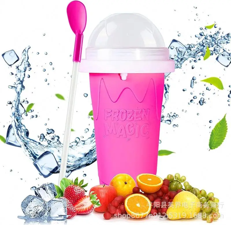 New Arrivals Magic Slush Slushy Cup Ice Cream Slushie Maker Quick Frozen Smoothies Drink Silicone Frozen Magic Squeeze Cup