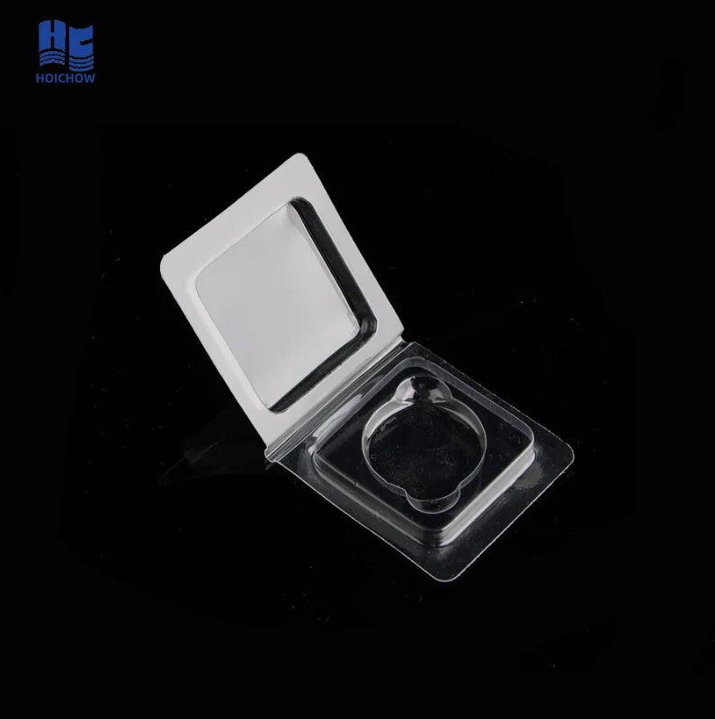 
Clear PVC Clamshell plastic blister pack for press pans eyeshadow palette 