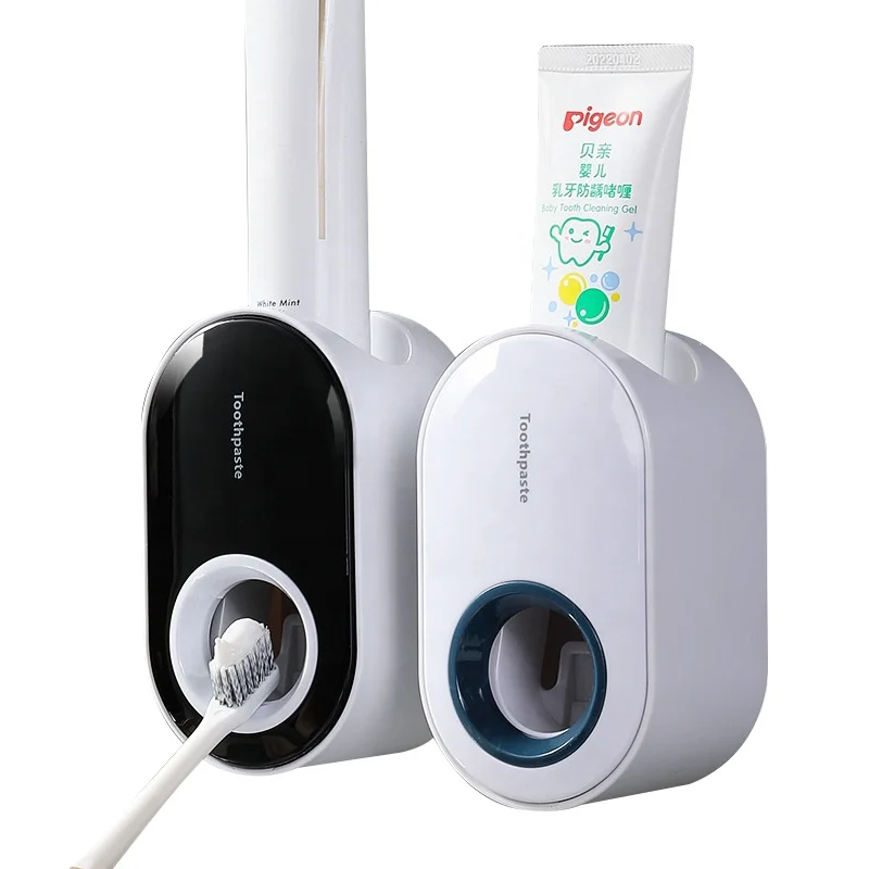 New Plastic Wall Mounted Bathroom Toothpaste Holder Lazy Automatic Toothpaste Extraction Device Toothpaste Squeezer Dispenser