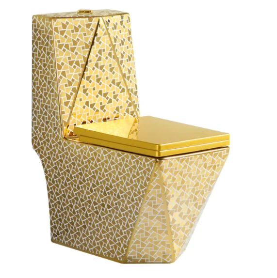 Hot Selling Household Gold Plated Toilet with High-quality Water Pump and Silent Bathroom Ceramic