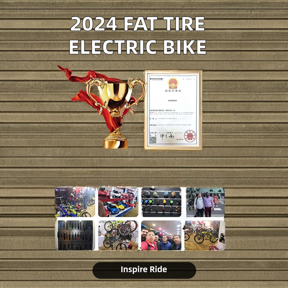 2024 Newest Style 26 Inch Wide Tire Fat Tire Bicycle Portable Battery City  Bike with 24 Speed Gears Disc Brake for Men
