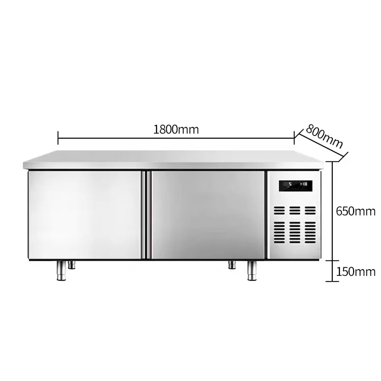 Commercial Stainless Steel Fresh-Keeping Refrigerator Workbench Freezer with Water Bar Operating Table 220V