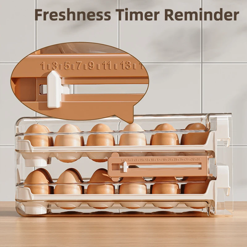 Customizable Logo Plastic Egg Box Transparent Egg Organizer Storage Container Modern Egg Tray Holders Bins for Fridge Use