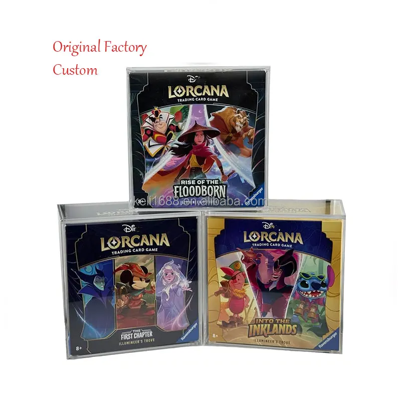 Premium Acrylic Display Case Compatible with Magnetic Top Panel for Lorcana Illumineers Trove