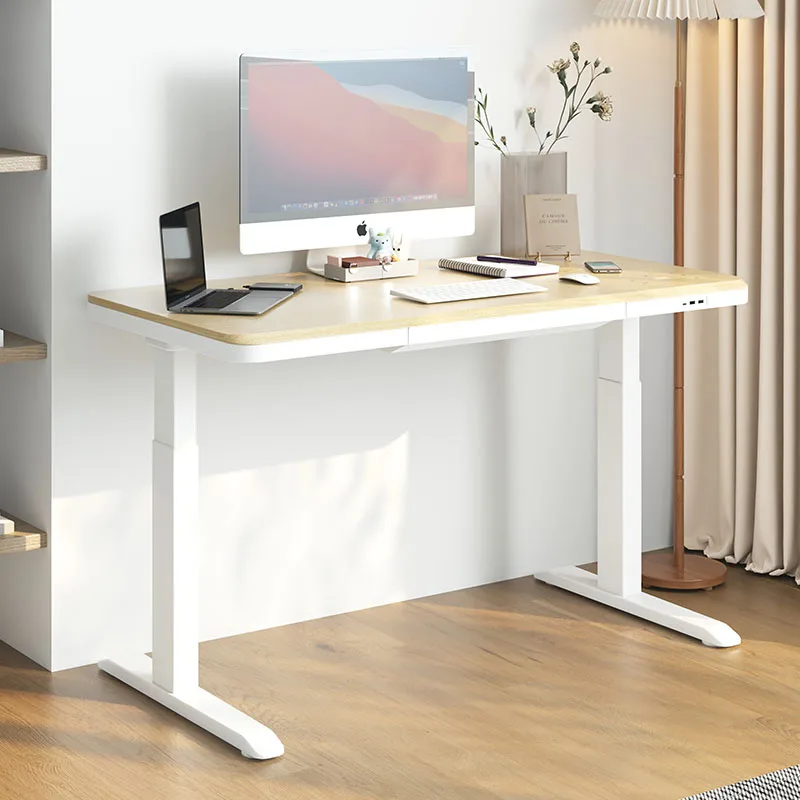 Office Dual Motor Modern Ergonomic Home Wooden Riser Adjust Height Smart Electric Standing Desk