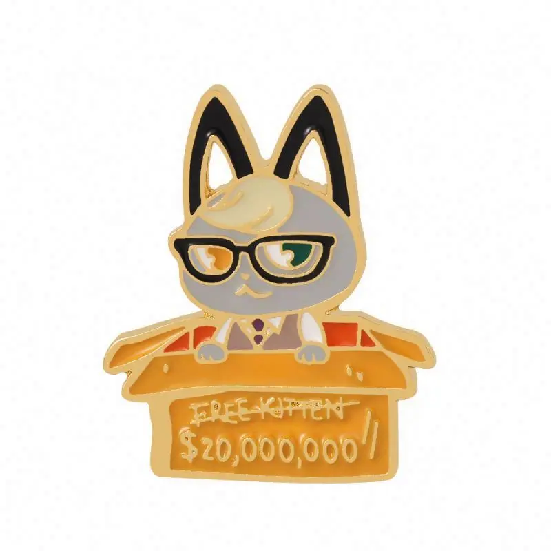 Wholesale High Quality Custom Cute Soft Enamel Pins Made Bulk Gold Plated Hard Enamel Metal Pin Cute Cartoon Cat Animal Foot Pin