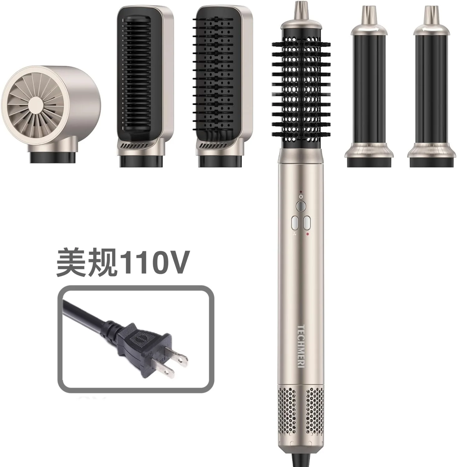 Hair Dryer Brush with 110,000 RPM High-Speed Negative Ionic Blow Dryer, Automatic Curling Iron, 6 in 1 Hot Air Styler hair dryer