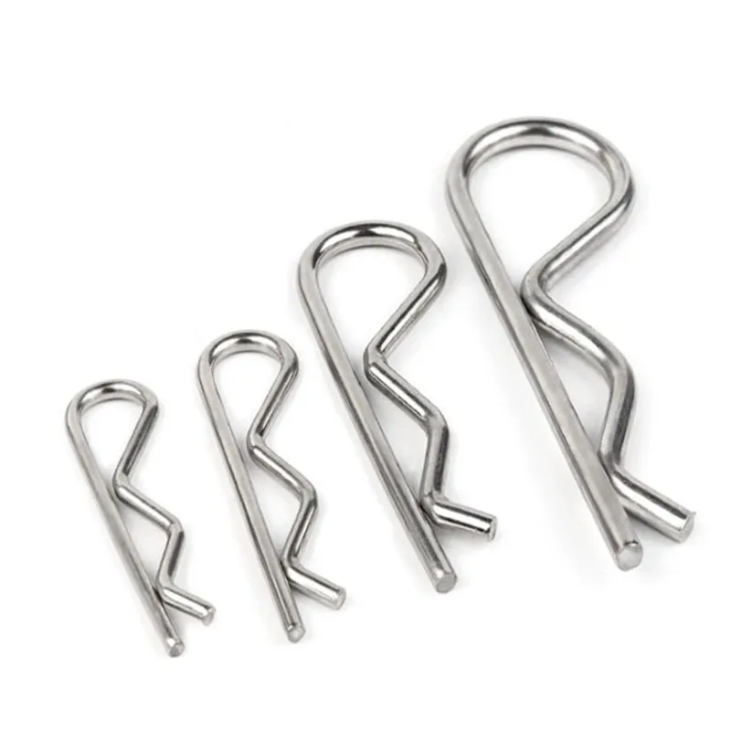Hair Pin Assortment Kit Reusable Stainless Steel R Shape Clips Lock Pin Retaining Clip Spring Cotter Pins